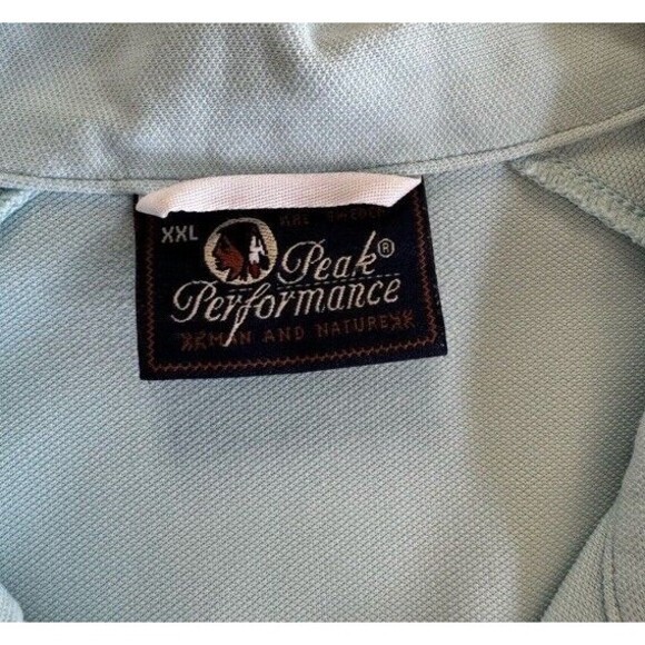 Peak Performance Pocket Polo Shirt XXL Baby Blue Score J Athletic Classic GUC - Picture 6 of 9